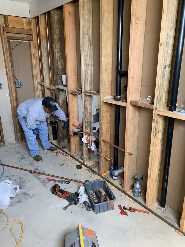 Commercial rough-in plumbing for Commercial Plumbing in Pasadena